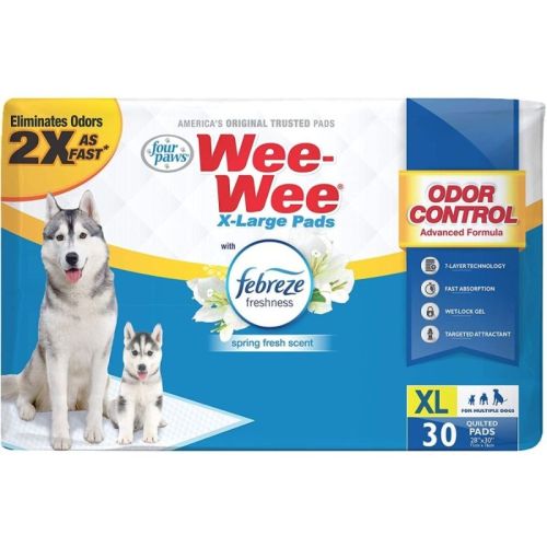 Four Paws Wee Wee Odor Control Pads with Febreze Freshness X Large