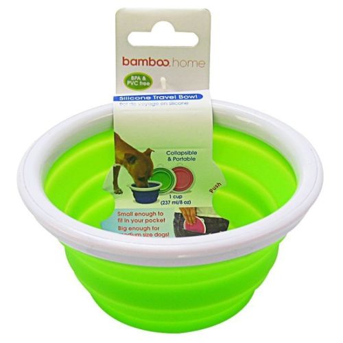 Bamboo Silicone Travel Bowl