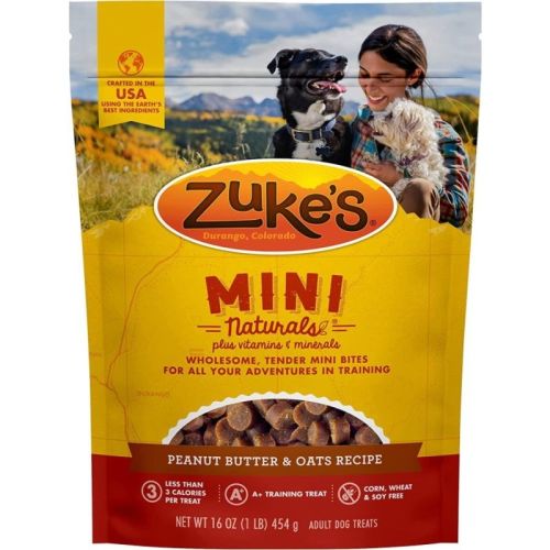 Zukes Mini Naturals Dog Treats  Peanut Butter & Oats Recipe